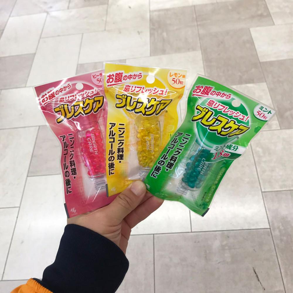 고바야시 BREATH CARE 리프레쉬 캡슐 50개입 3종택1 (복숭아,레몬,민트)