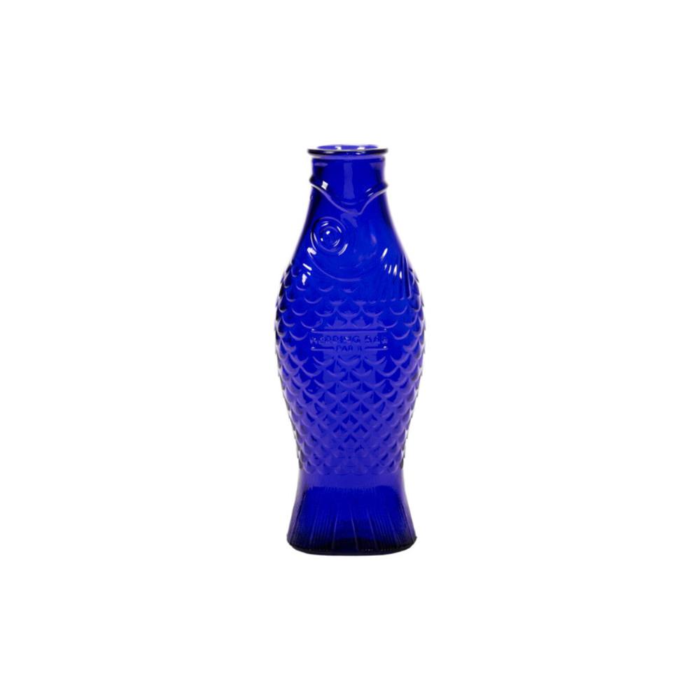 [SERAX] Fish & Fish bottle, 0.85L cobalt blue 유리 물병