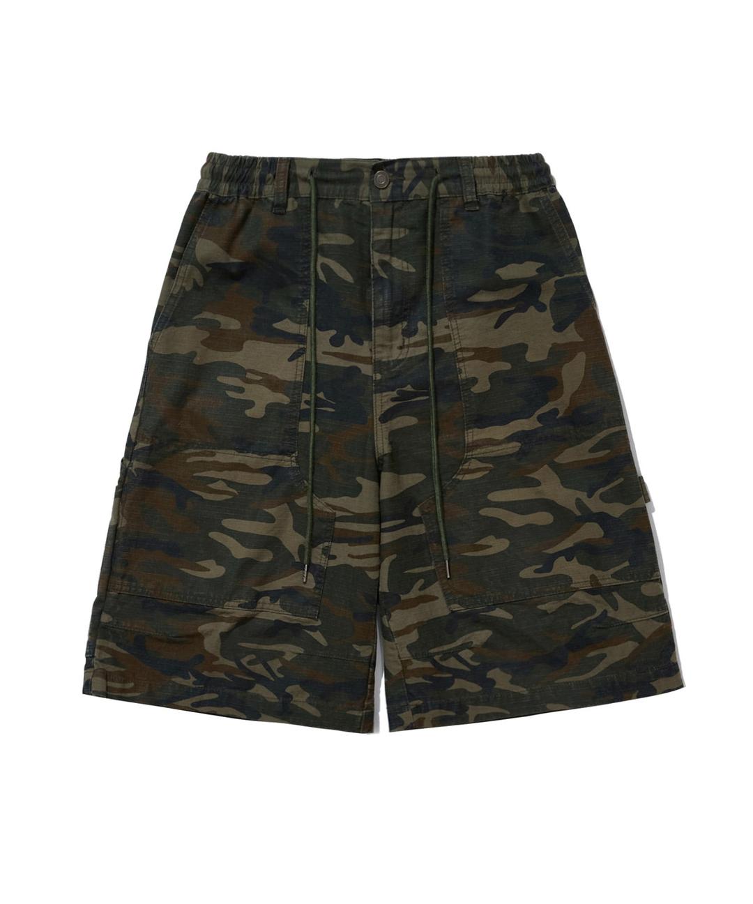 더블니 카펜터 워싱 카모 버뮤다 팬츠_카모