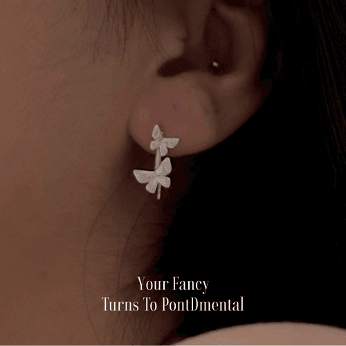 [퐁디멘탈] 925 실버 나비 후크 귀걸이 (no.2401044)