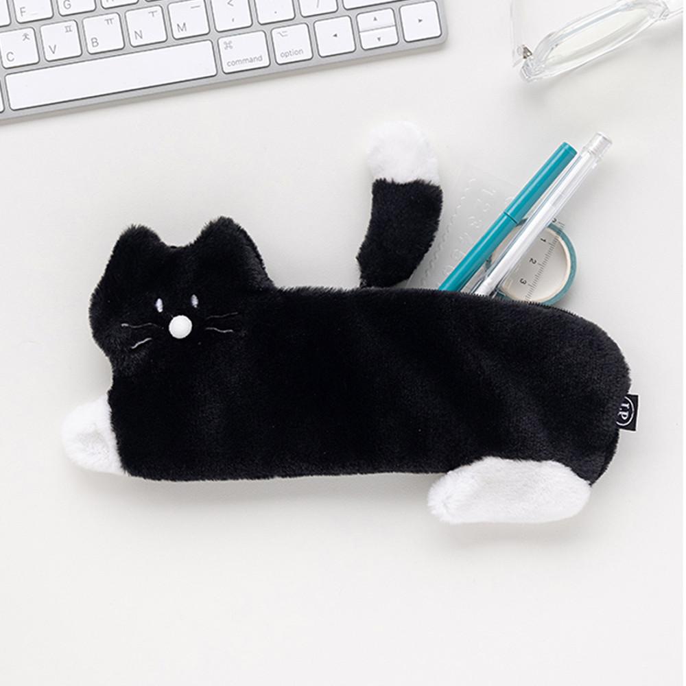 고양이 필통 천필통 초등학생 중학생 고등학생 패브릭 봉제 펜파우치