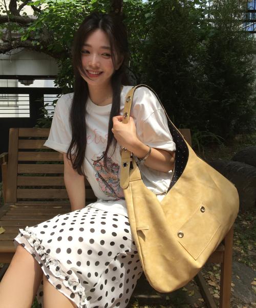 BUCKLE REVERSIBLE SHOULDER BAG_3COLOR