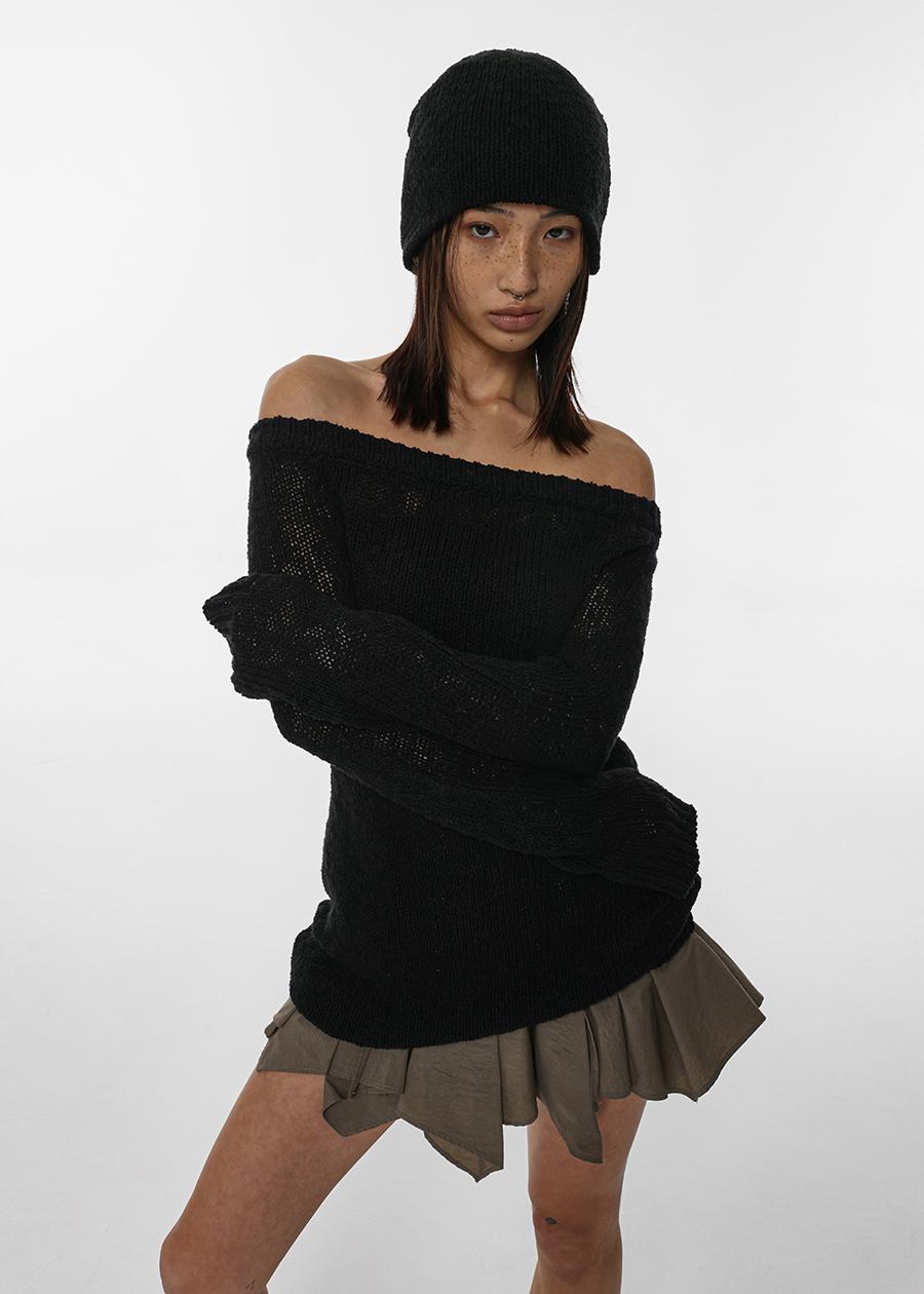 [MADE] 엘리아 오프숄더 니트 원피스