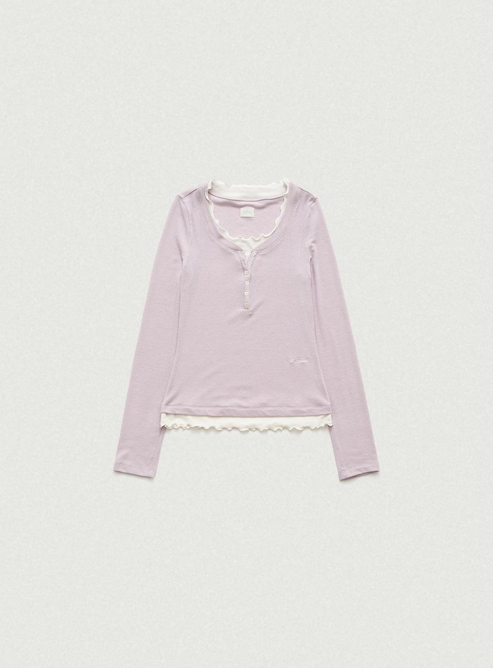 Aimee Slim Layered T-shirt_Light Pink [12월 중순 순차 배송]