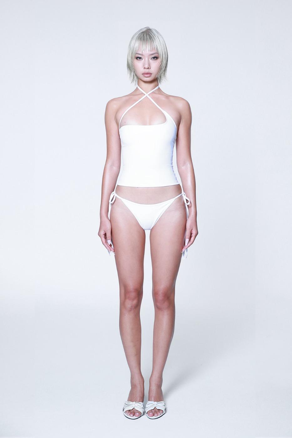 Nati asymmetric bikini - white