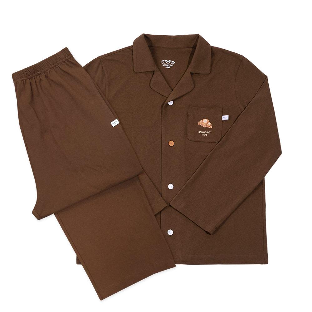 Croassant Brown Pajama Set