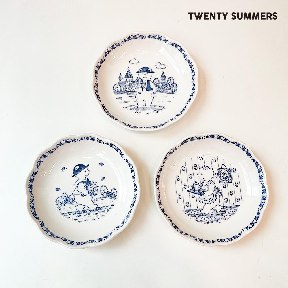 빈티지 nikko 니코 테디베어 찬기 플레이트