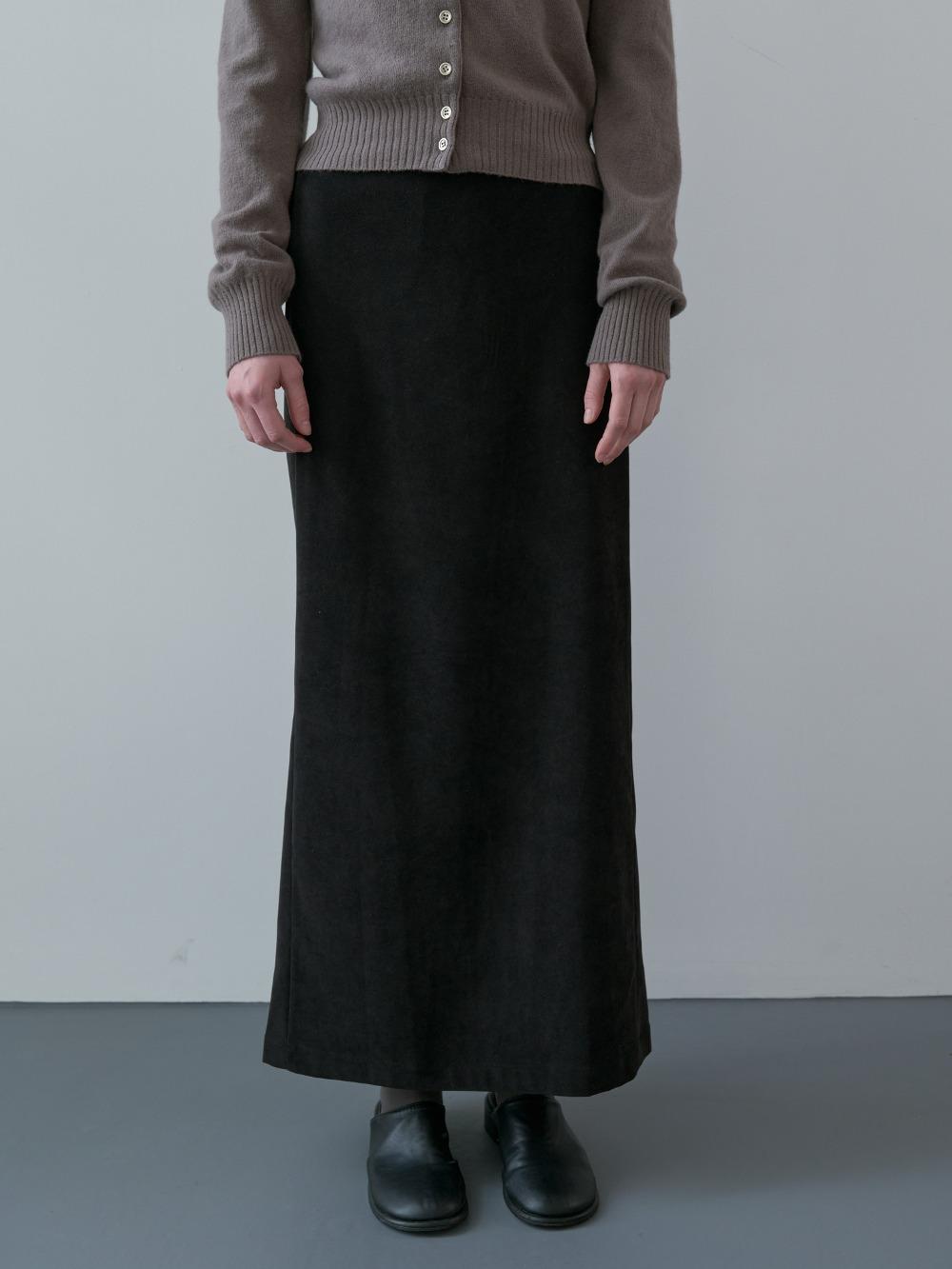 SOFT BACK BANDING MAXI SKIRT (black)