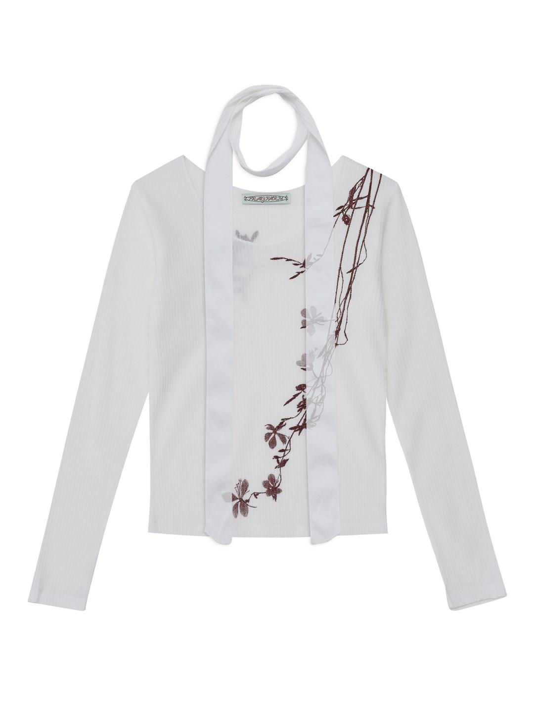 Butterfly Needle Flower Scarf Set Long Sleeve