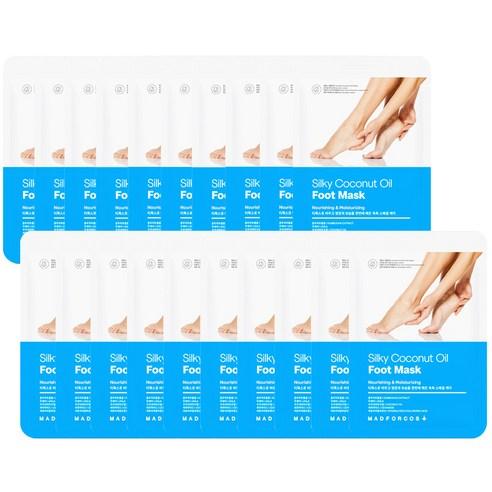 매드포코스 촉촉한 실키 코코넛 오일 풋 마스크, 20개입, 16ml, 1개 - 풋팩/레그패치 | 쿠팡