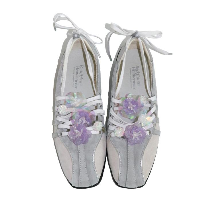 blooming flower shoecharm (set, purple)