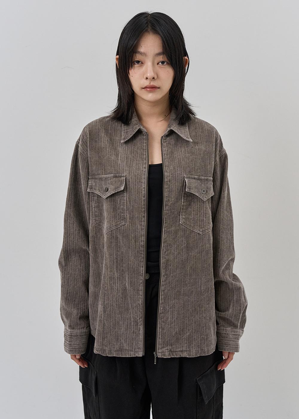(w) Pigment cord shirt_vintage gray