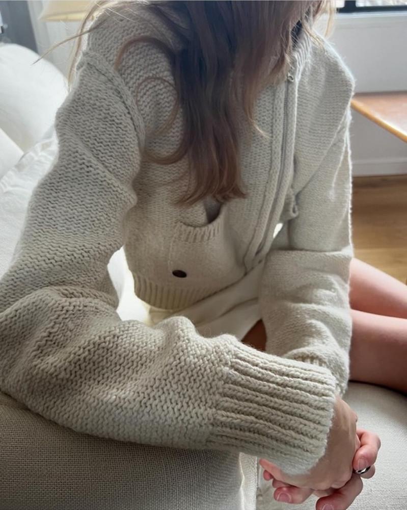 런던플랏 누텔라니트 가디건 집업 (3color)