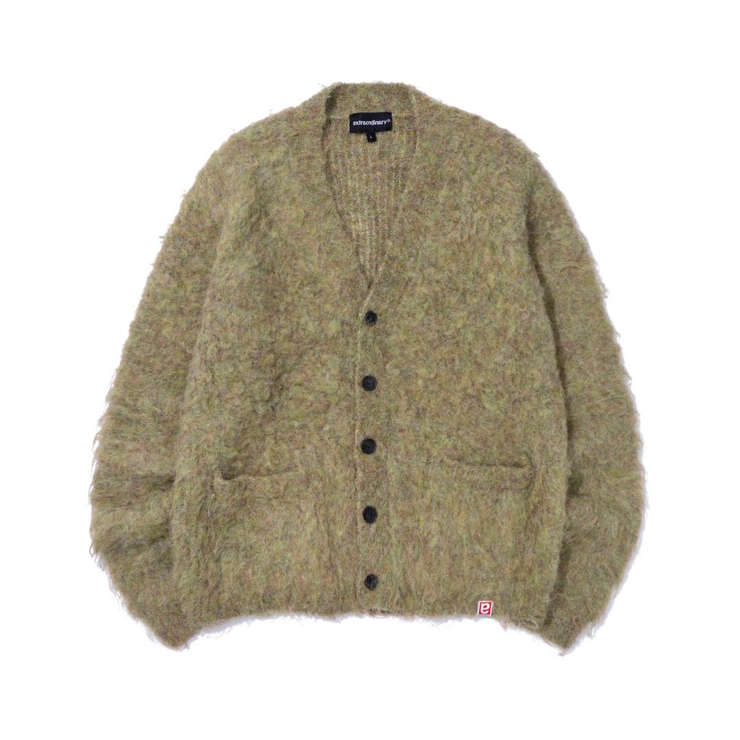 BRUSHED CARDIGAN GREEN