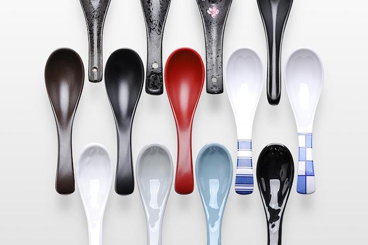 멜라민 스푼 우동 국물 일식 숟가락 7color