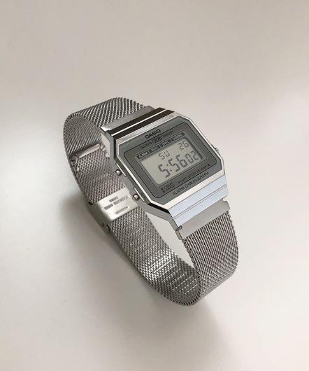 [CASIO]bold mesh watch