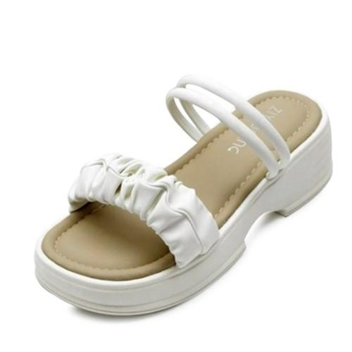 kami et muse Shirring band platform slippers_KM24s201