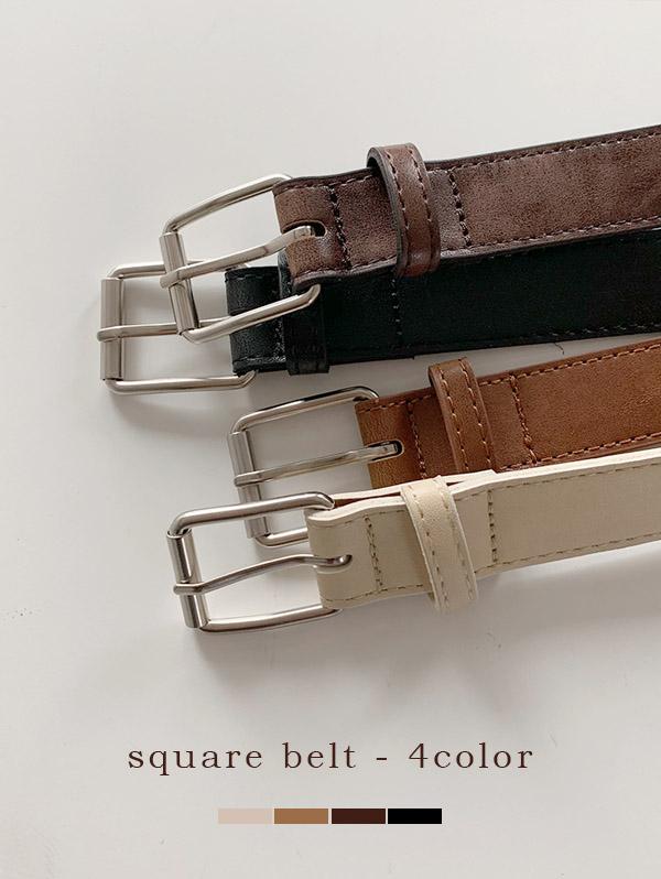 슬로우앤드 [6만개 돌파] Classic square belt - 4 color