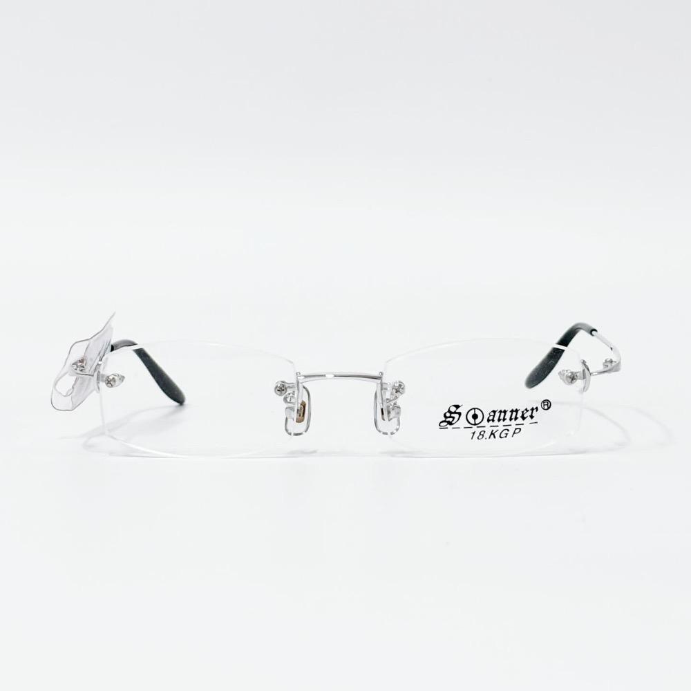 SCANNER silver square glasses
