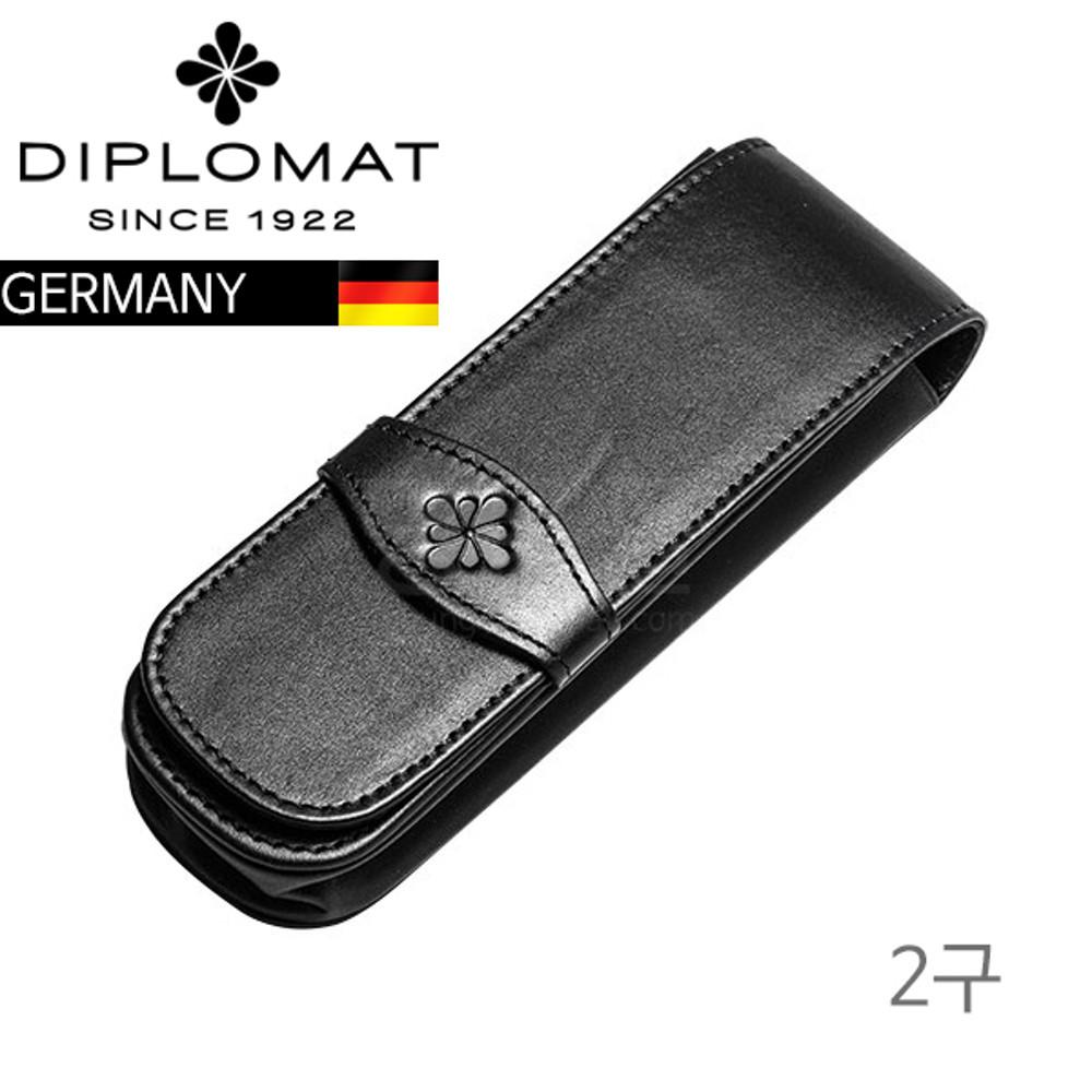 디플로마트 가죽 펜파우치(블랙2구)
