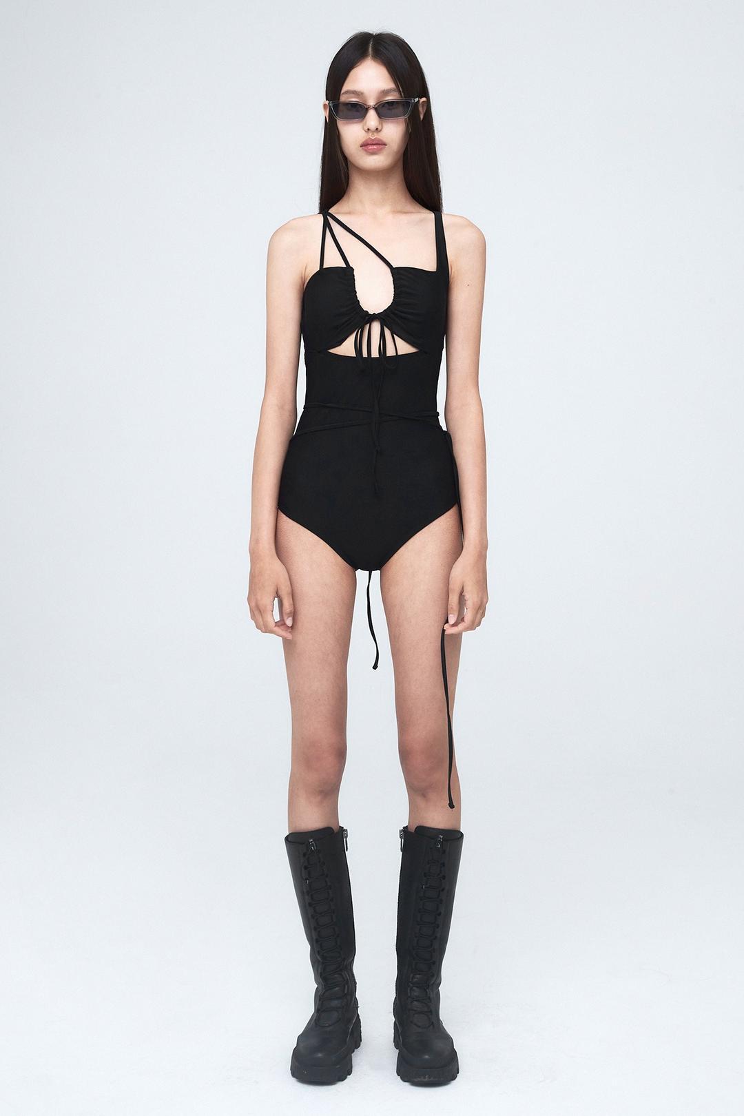 MULTIWAY STRAP SWIM SUIT BLACK