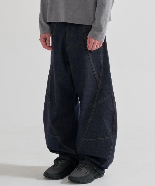 트위스트 데님 팬츠 (인디고 원워시)