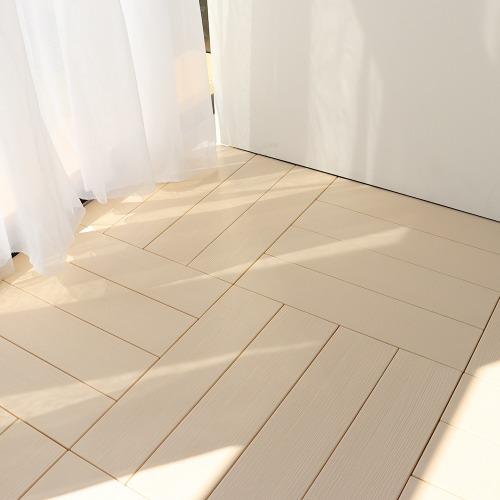 베란다매트 현관 발판 인테리어 데크타일 베이지