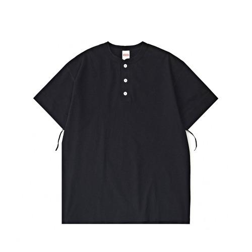 906S Black Henley Nek S/S T-Shirts