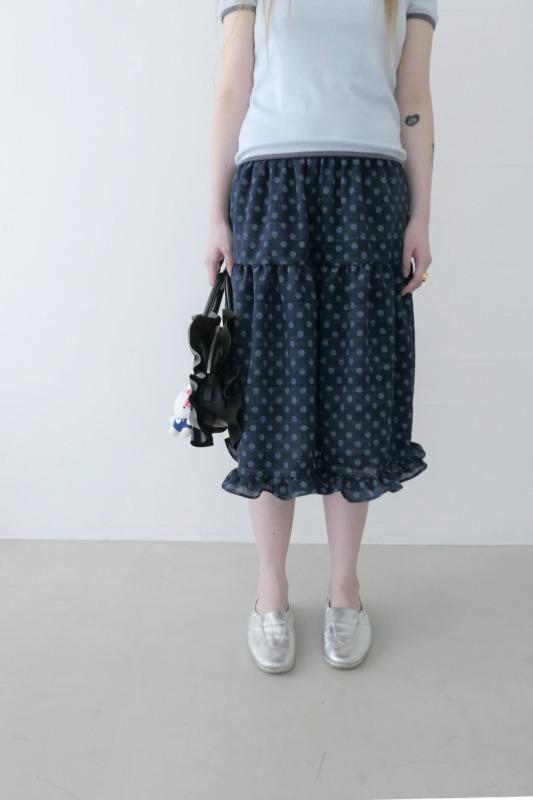 bubble midi skirt (3color)