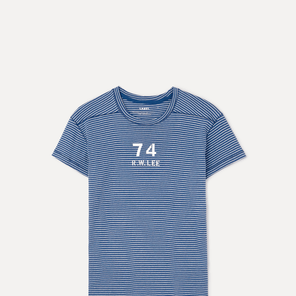 Troy worn yoke t-shirt blue stripe