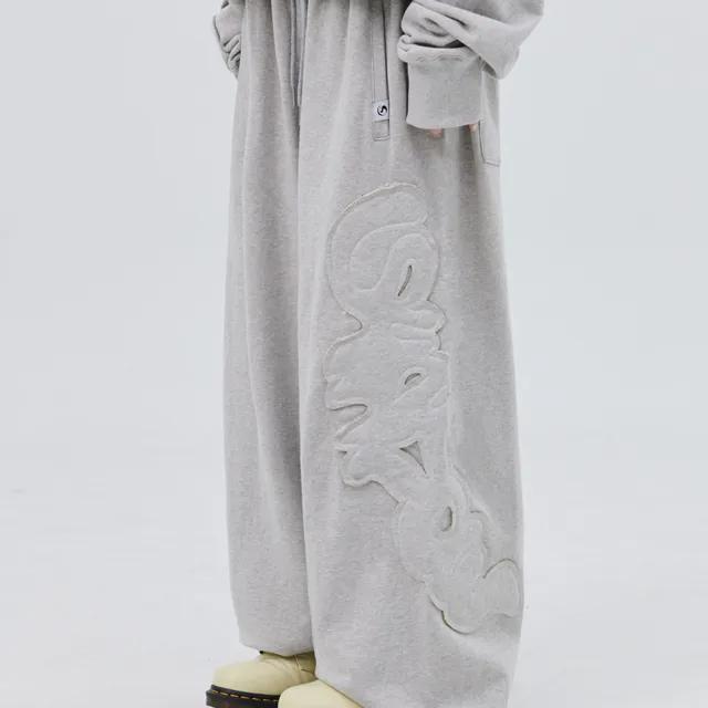 TS LOGO APPLIQUE SWEAT PANTS (GREY)