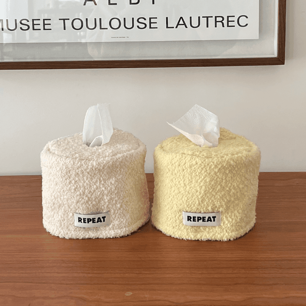 크림 휴지케이스 원형 (2Colors)