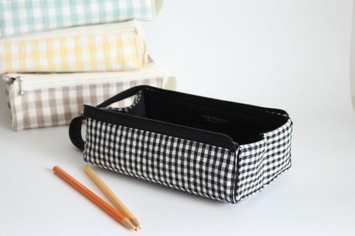 이니셜각인♥체크 사각트레이 필통