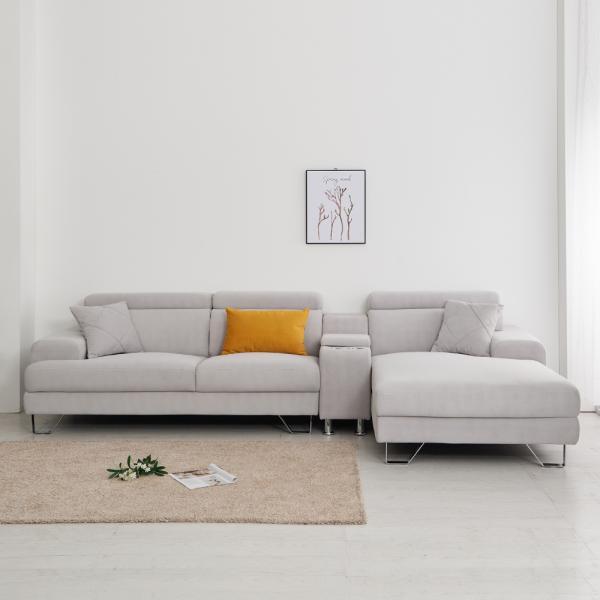 바움 갤럭시 이지클린 헤드틸팅 카우치형 4인 소파 (컵홀더별매) - 2color