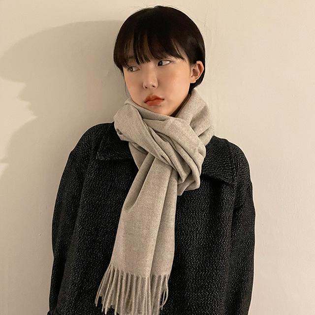 소프트 무지 와이드 머플러