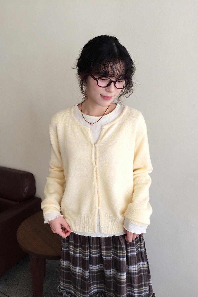 미리내로 크링 울 긴팔 가디건