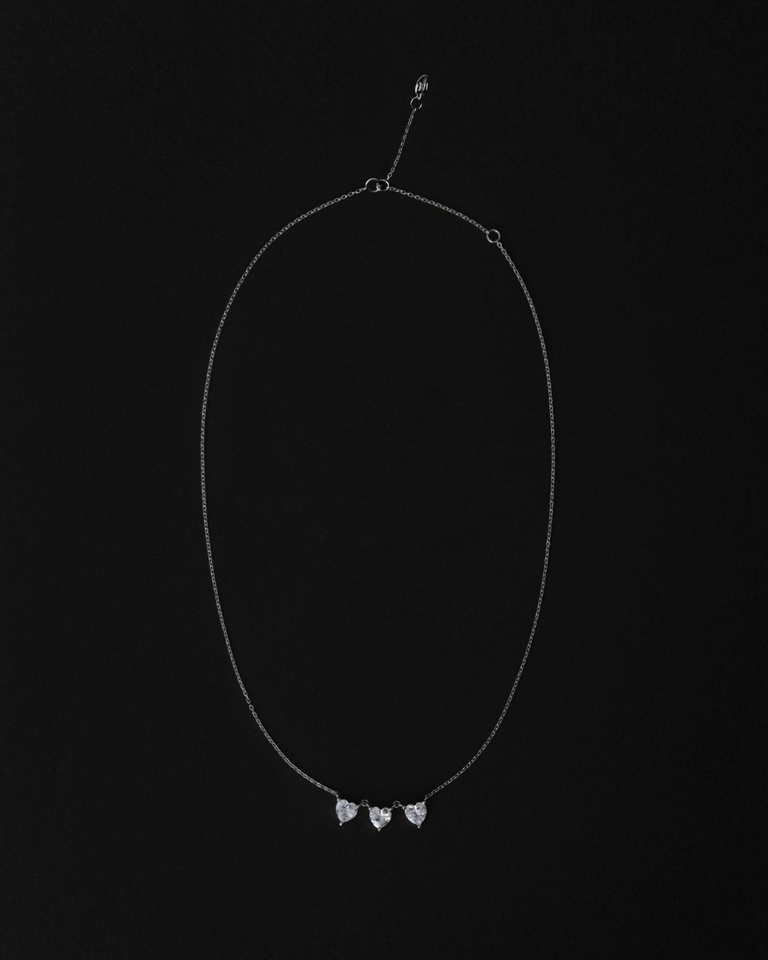 Amour heart necklace Silver