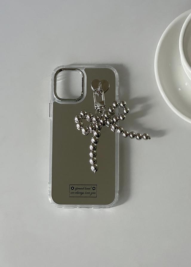 ribbon pearl keyring