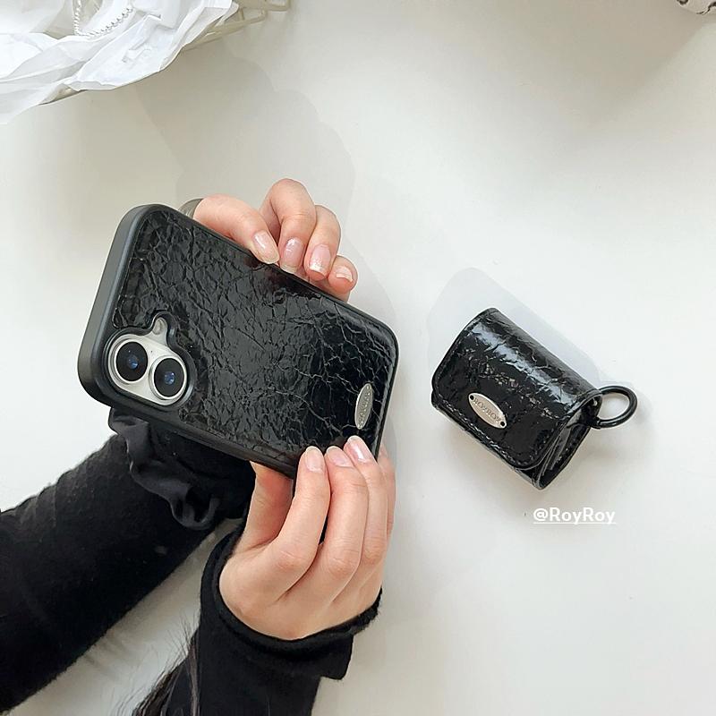 로이로이 17출시🖤MADE🖤 초강력 맥세이프 블랙 크랙레더 폰케이스 아이폰 16 15 14 13 12 미니 프로 갤럭시 S 25 엣지 24 23 플러스 Z플립