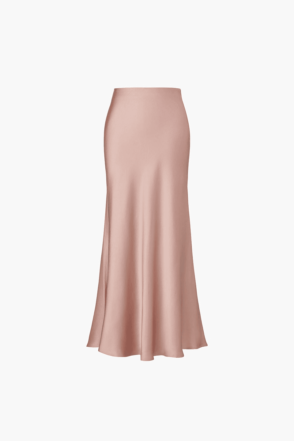 Flowing satin mermaid skirt - pink