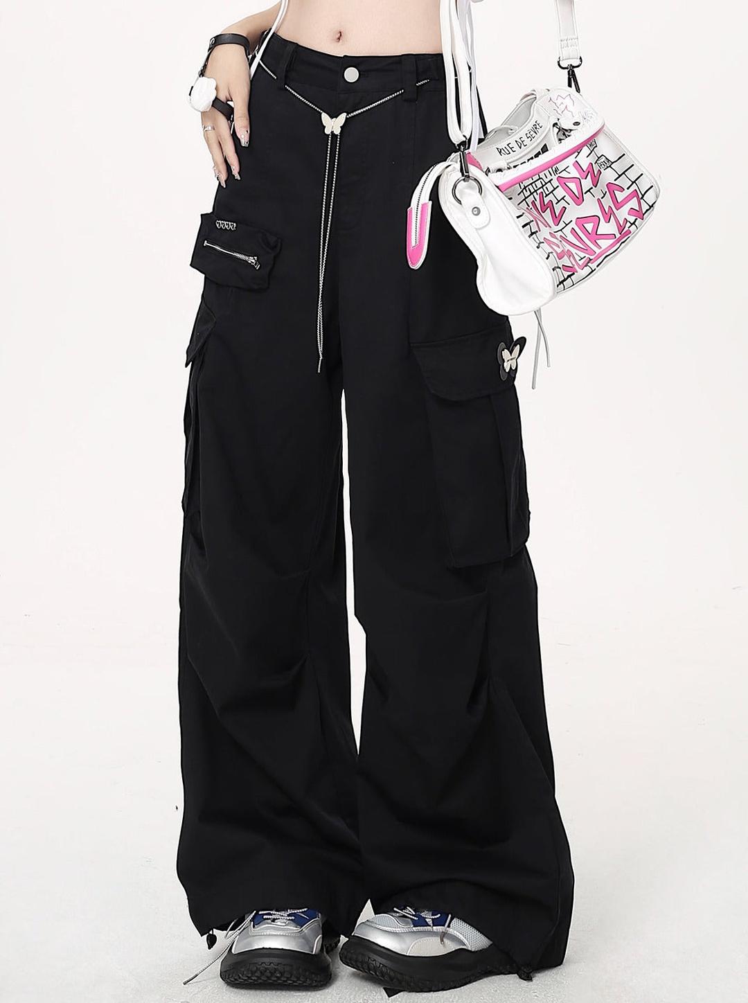 Street overpants with free waist chain - Black / M