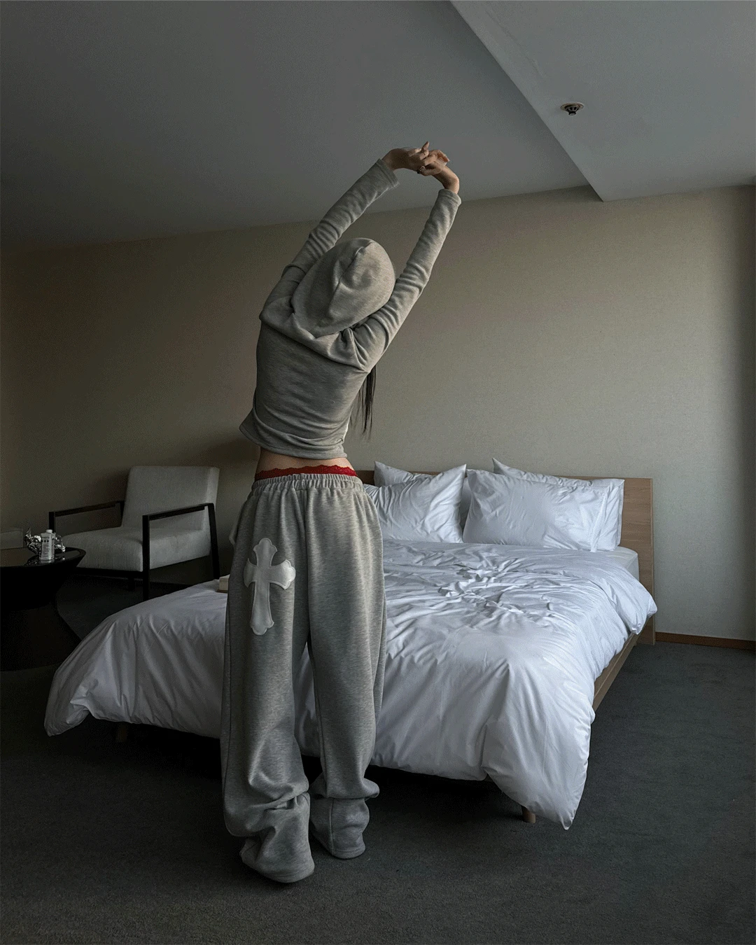 [New] Mink fur slim hoodie