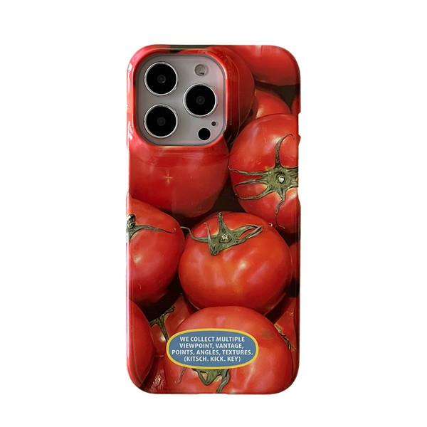 Fruit texture - Tomatoes 하드 폰케이스 (유광)