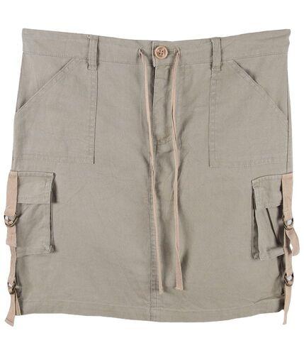 LEI FIRENGE  코튼 린넨 미니 스커트 여 (28)