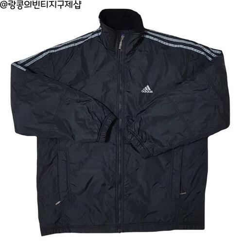 아디다스 올드스쿨 삼선 누빔 바람막이 자켓