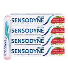센소다인 오리지날 플러스 치약 100g X 4p + 딥클린 칫솔  100g, 1세트
