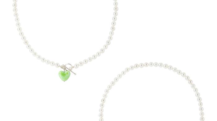 [SILVER925]COLORFUL HEART TOGGLE NECKLACE