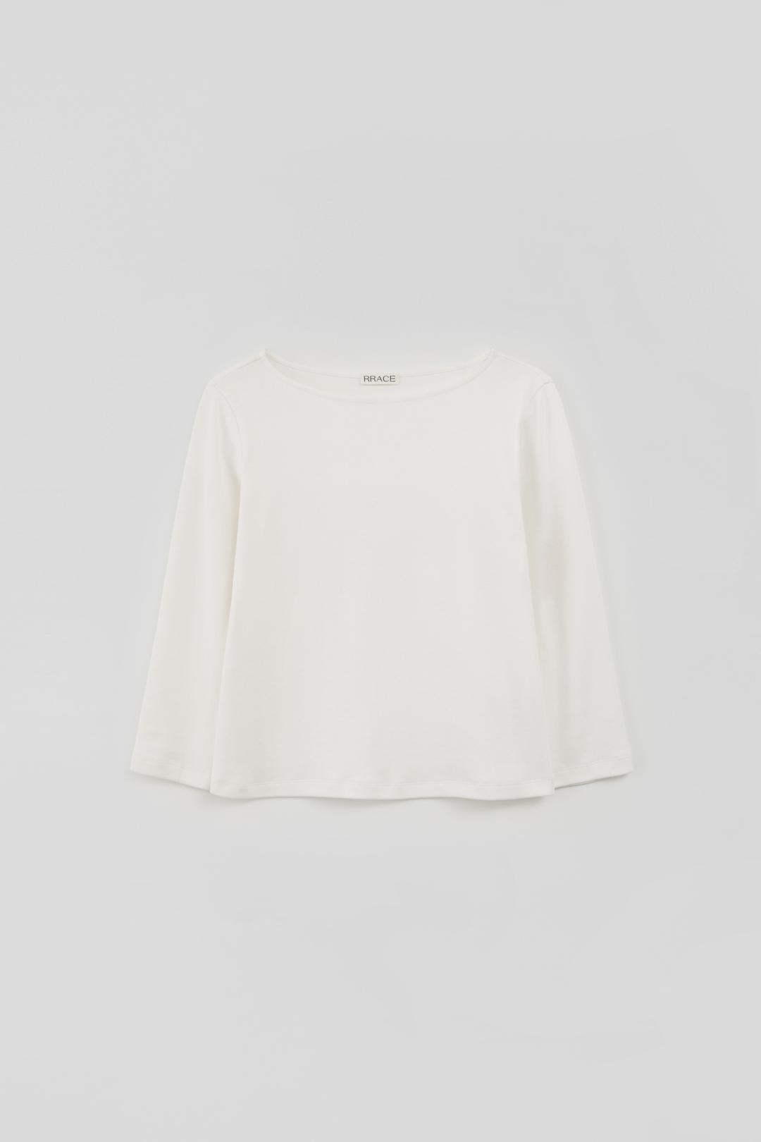 Essential Boat Neck Jersey Top_White