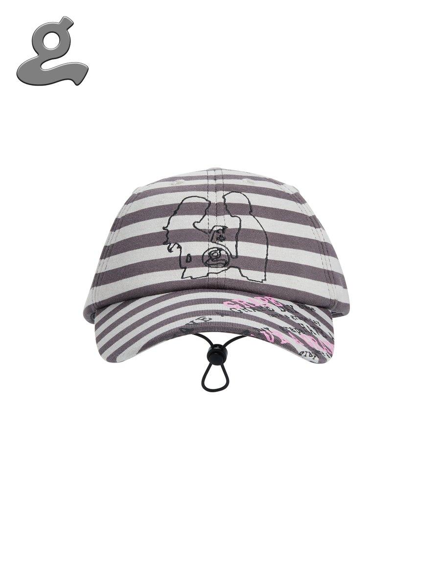 Printed Striped Cap