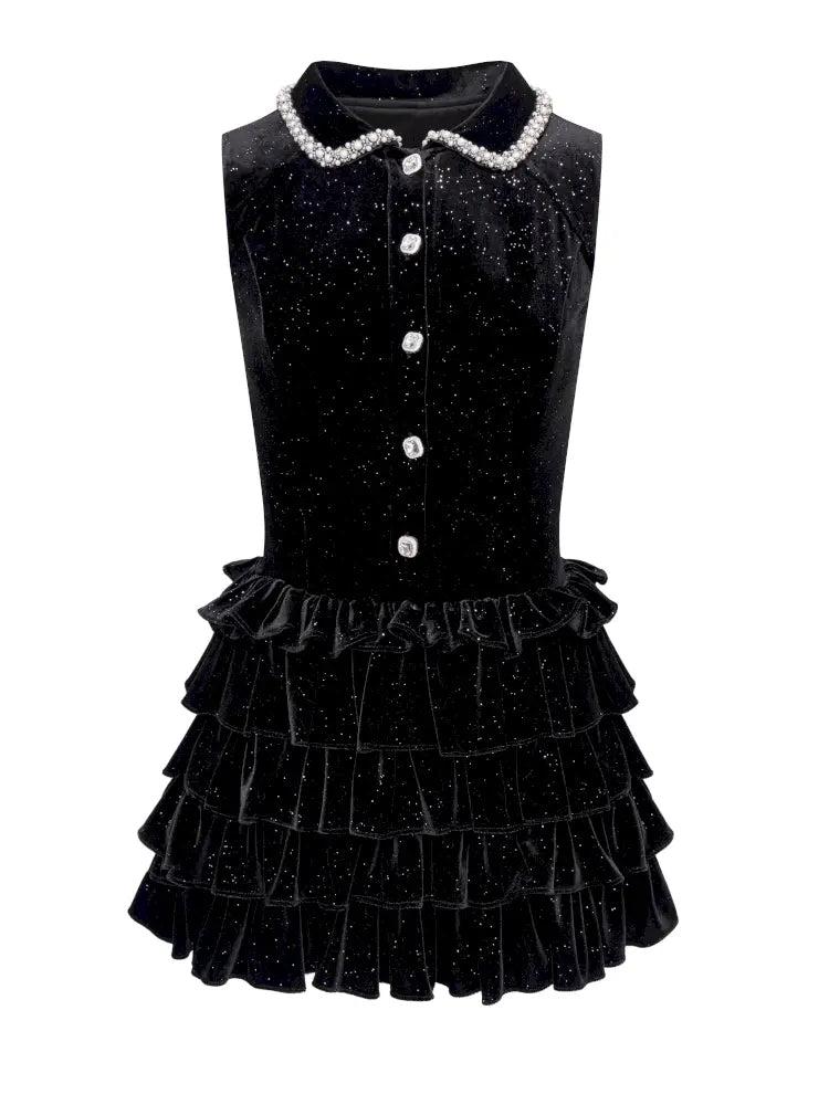 Ruffled Waistband Skirt-Pants Puffy Dress【s0000014338】